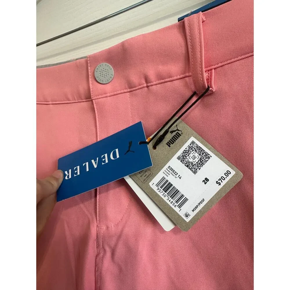 Puma NWT Dealer 10” Shorts Golf Coral Peach Men’s Sz 28 Active Athletic
